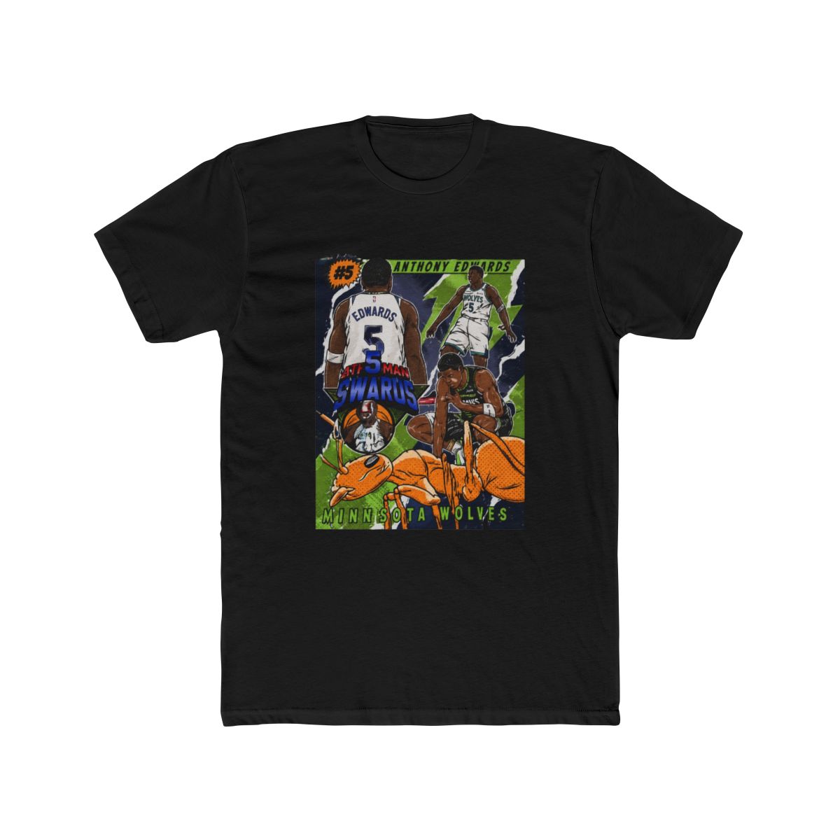 Anthony Edwards Cartoon Style Comic Cover Style T Shirt - alternate angle 5, merchandise