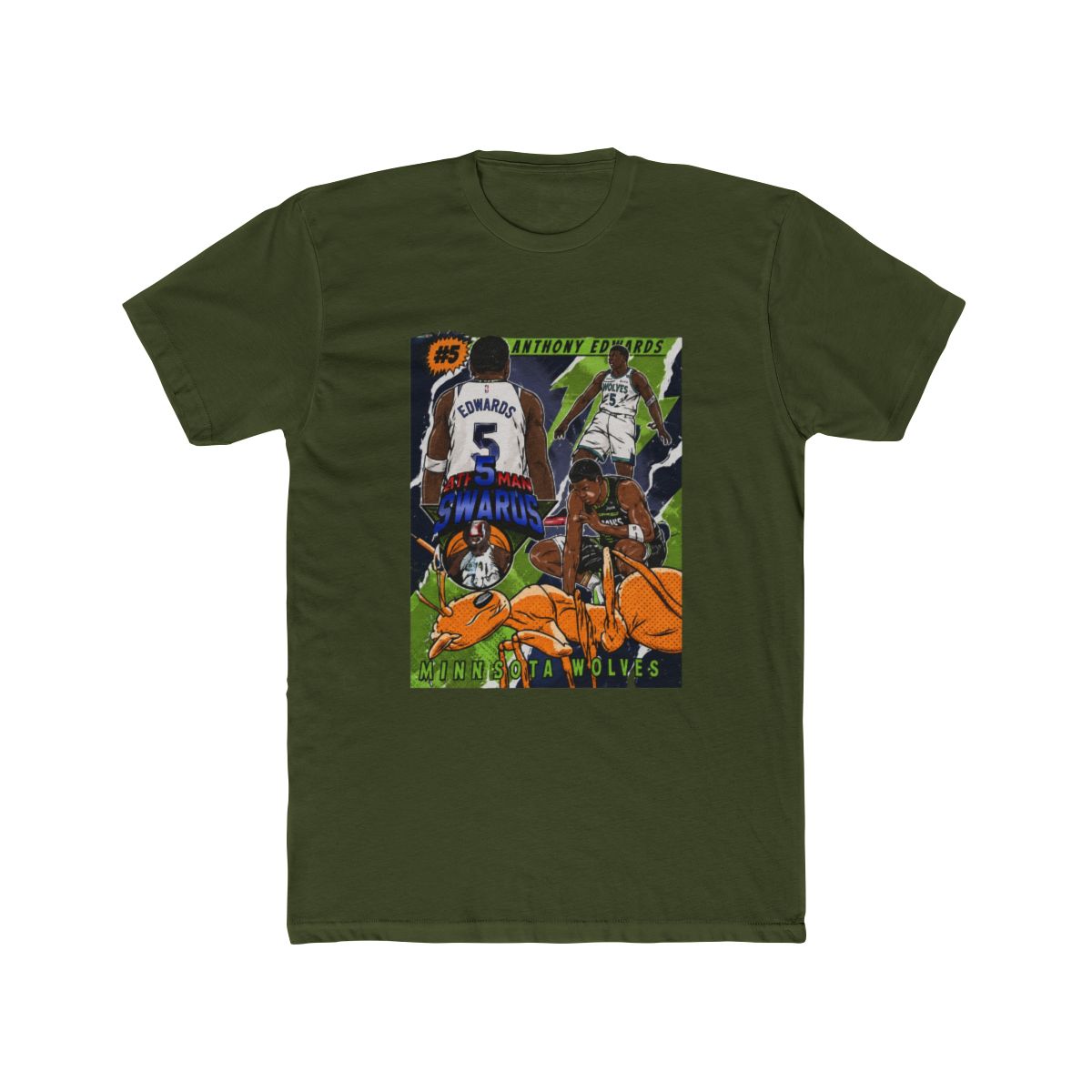 Anthony Edwards Cartoon Style Comic Cover Style T Shirt - alternate angle 5, merchandise