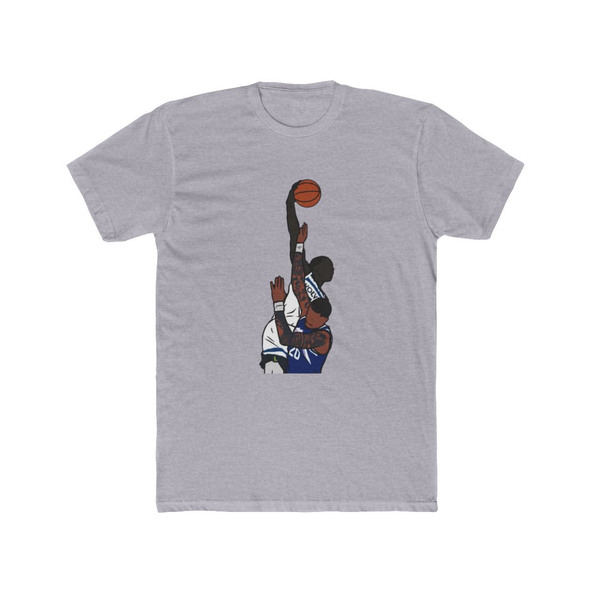 Anthony Edwards Dunks on John Collins T Shirt - alternate angle 2, merchandise