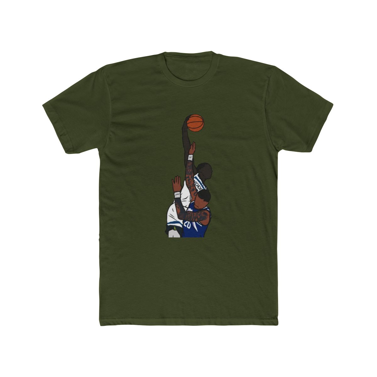 Anthony Edwards Dunks on John Collins T Shirt - alternate angle 4, merchandise
