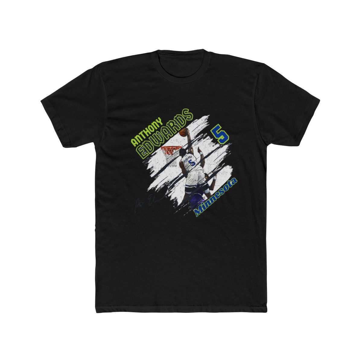Minnesota Anthony Edwards #5 dunk Cartoon Basketball T Shirt