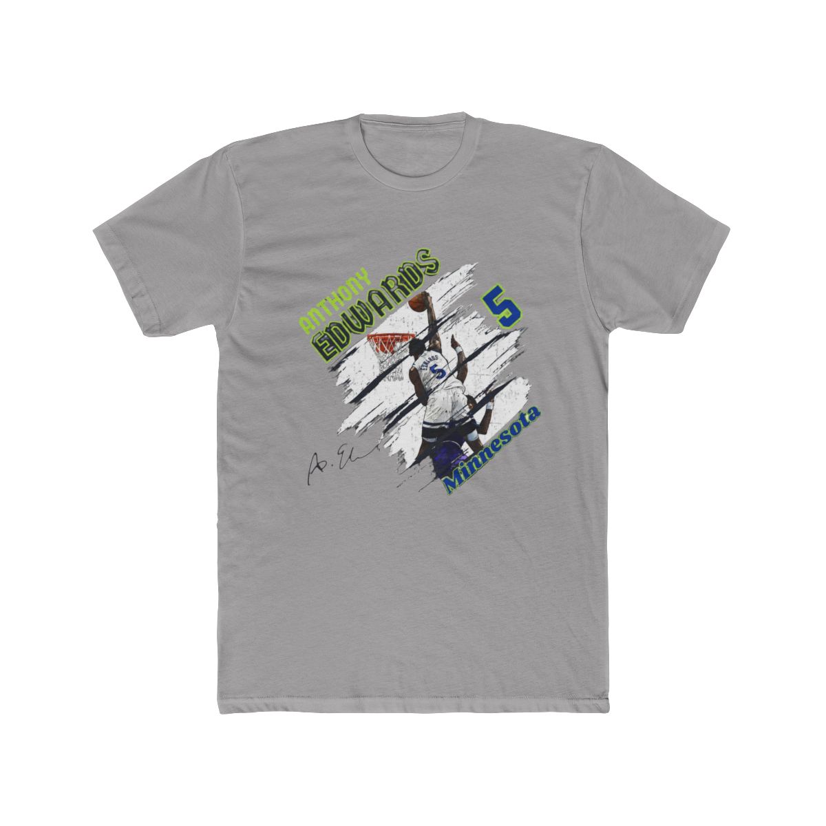 Minnesota Anthony Edwards #5 dunk Cartoon Basketball T Shirt