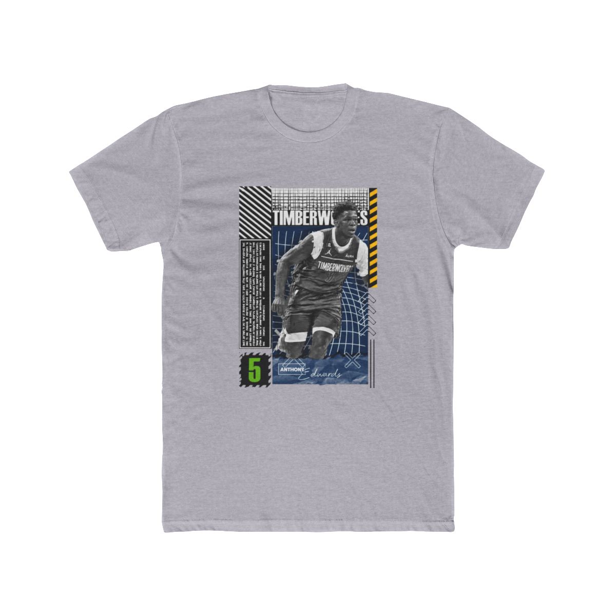 Anthony Edwards Basketball Design Poster Timberwolves T Shirt - alternate angle 3, merchandise
