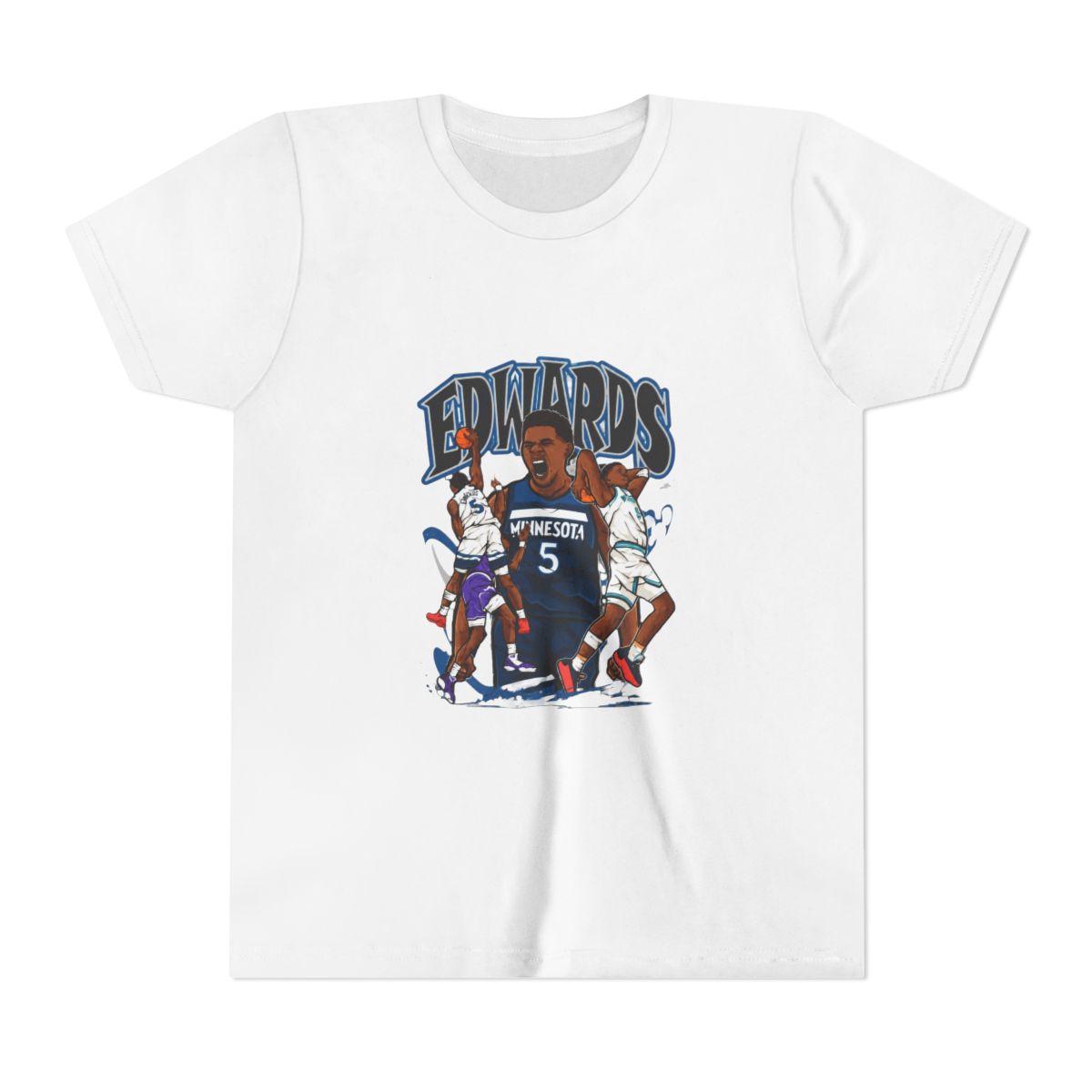 Anthony Edwards Cartoon Kids T Shirt
