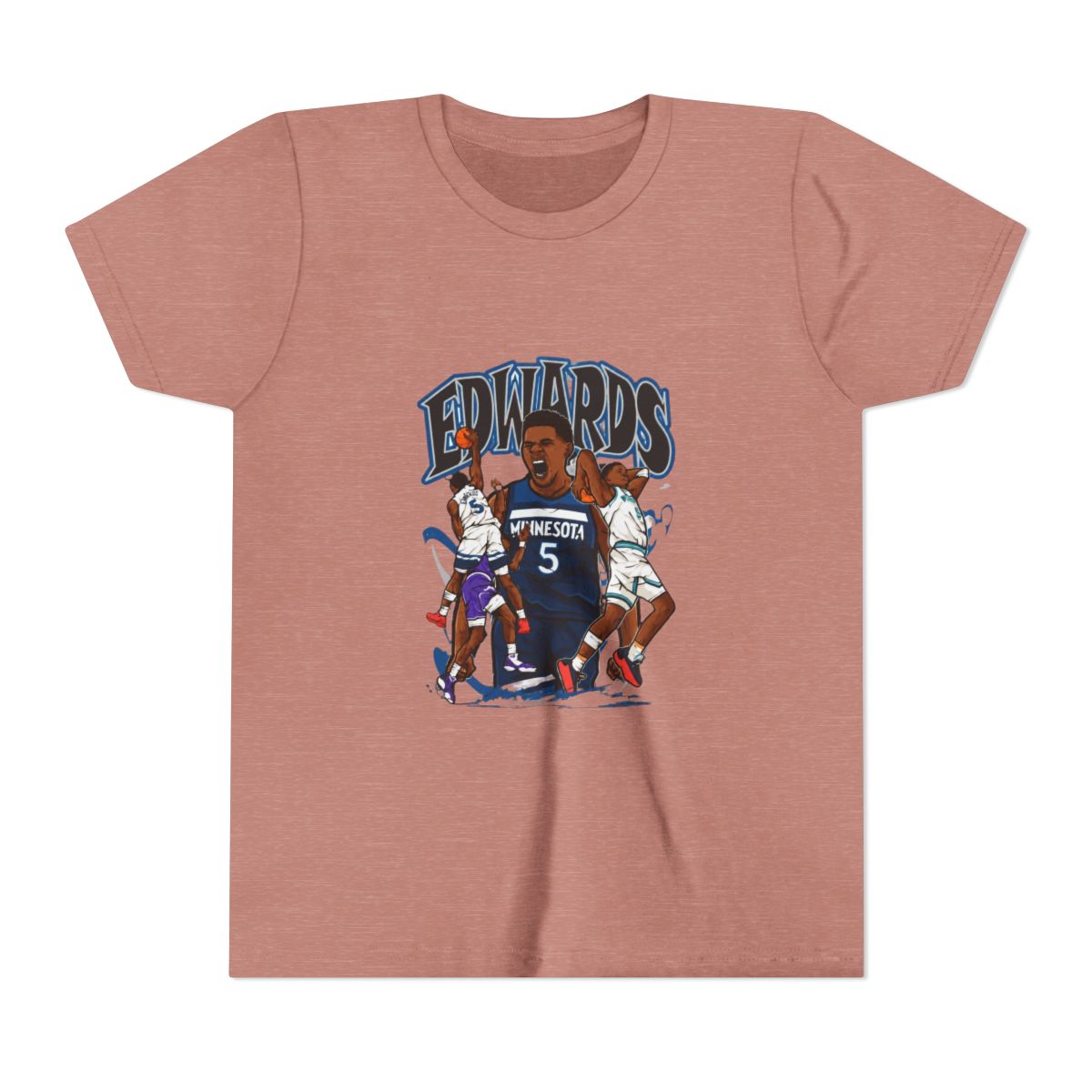 Anthony Edwards Cartoon Kids T Shirt - alternate angle 2, merchandise