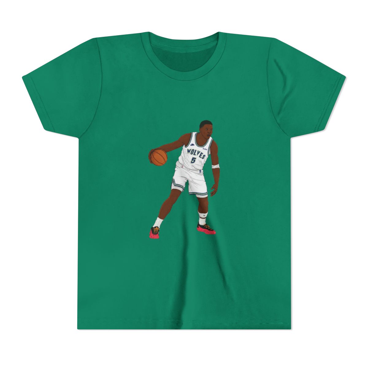 Anthony Edwards Digital Illustration Kids T Shirt - alternate angle 2, merchandise