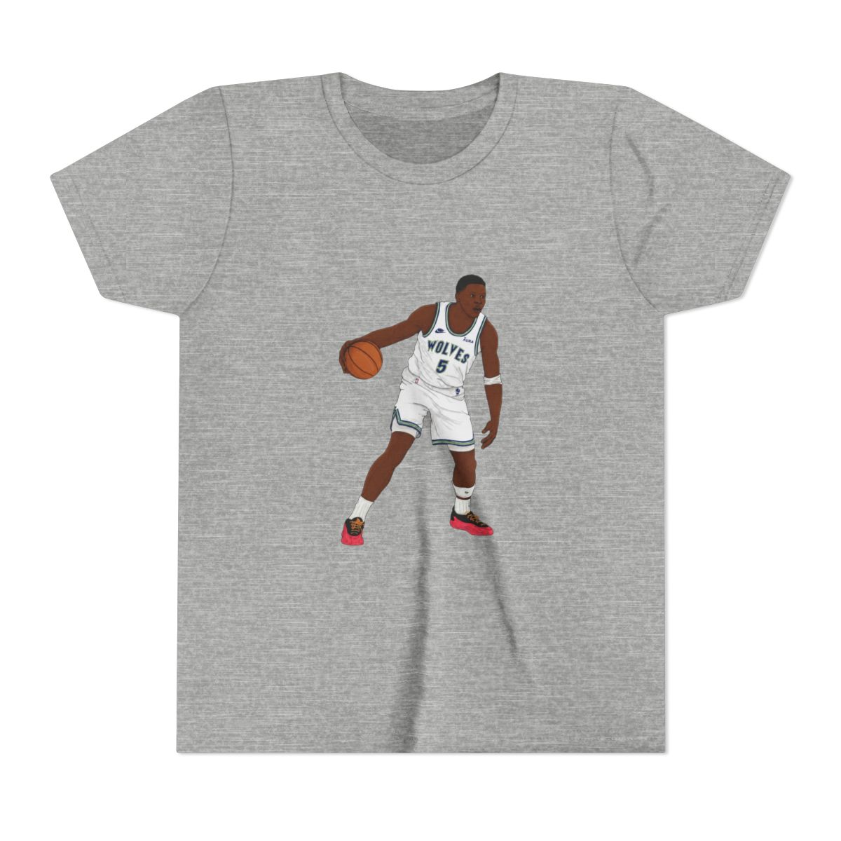 Anthony Edwards Digital Illustration Kids T Shirt - alternate angle 3, merchandise