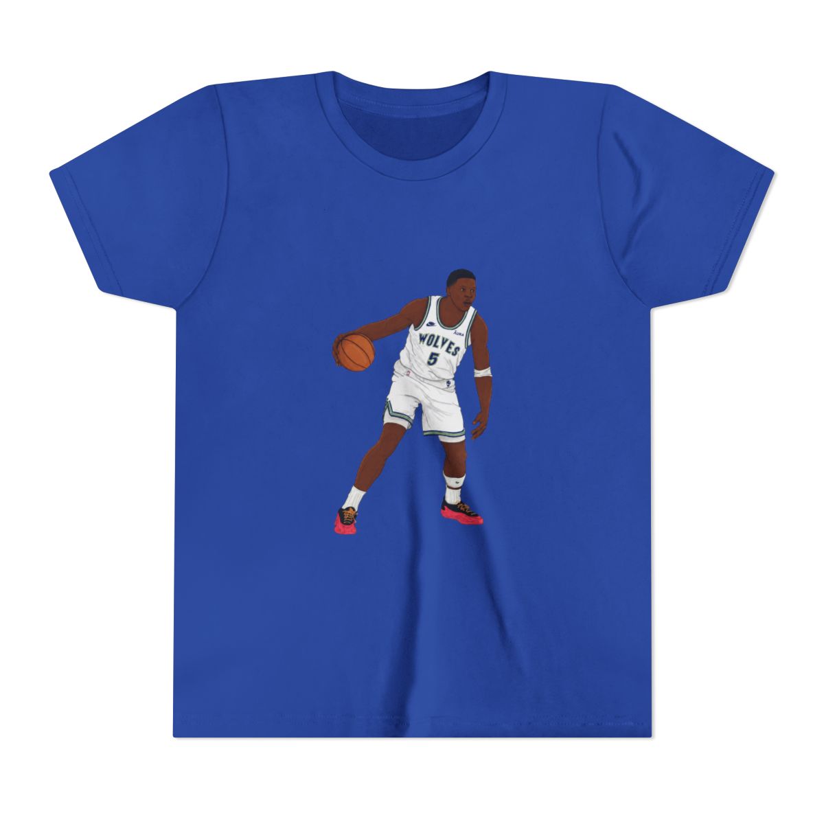 Anthony Edwards Digital Illustration Kids T Shirt - alternate angle 4, merchandise