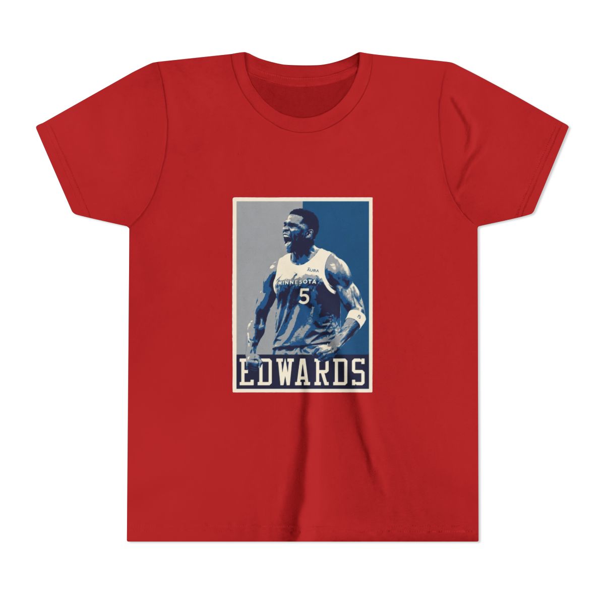 Anthony Edwards Pop Art Style Kids T Shirt - alternate angle 5, merchandise