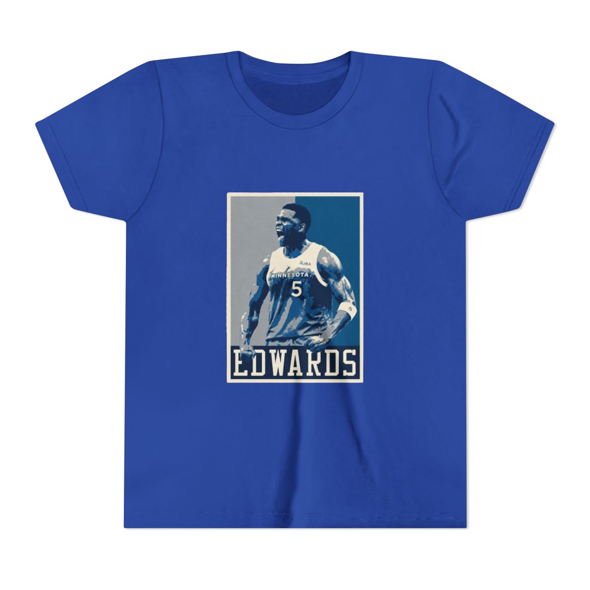 Anthony Edwards Pop Art Style Kids T Shirt - alternate angle 3, merchandise