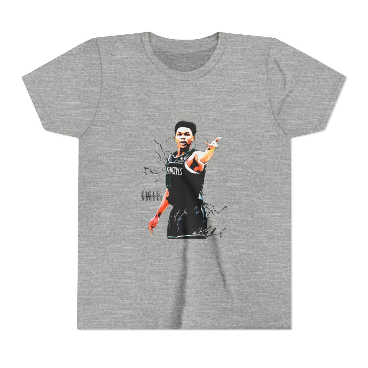 Anthony Edwards Pose Kids T Shirt - alternate angle 5, merchandise