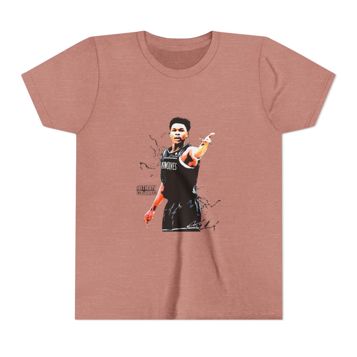 Anthony Edwards Pose Kids T Shirt - alternate angle 2, merchandise