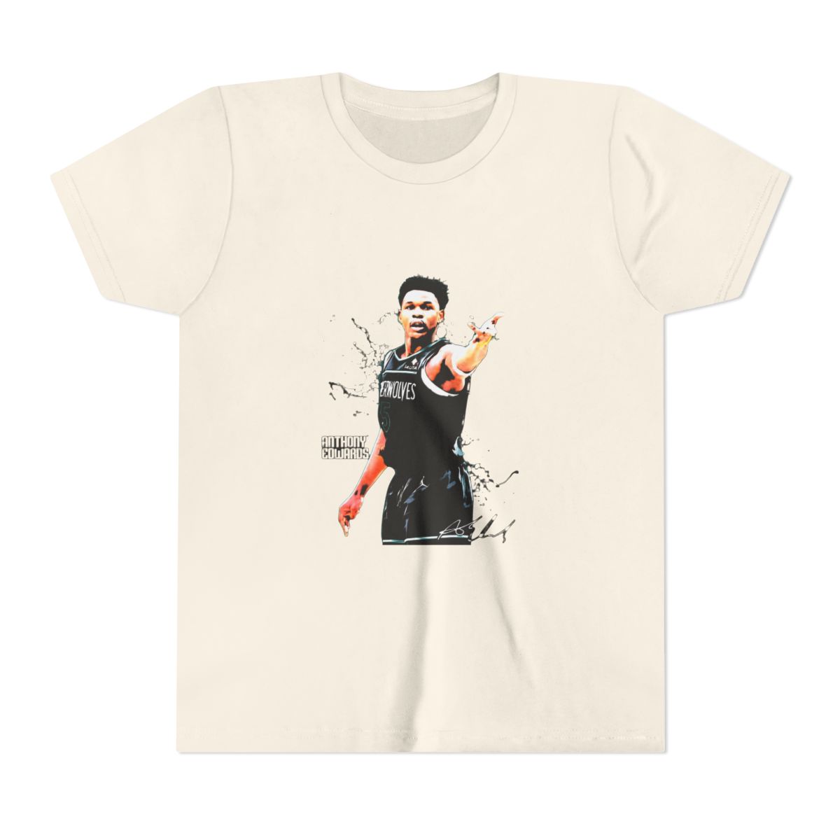 Anthony Edwards Pose Kids T Shirt - alternate angle 3, merchandise